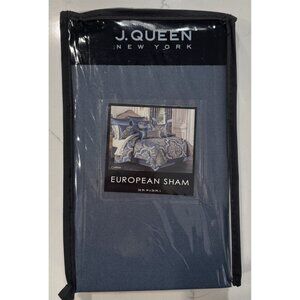 J. Queen New York CARINA European Sham 26" x 26" SOLID BLUE NEW